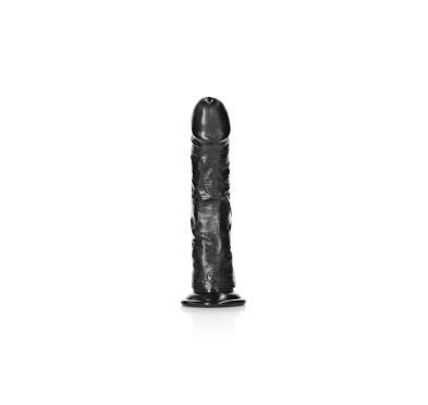 Czarne silikonowe dildo z mocną przyssawką 25 cm